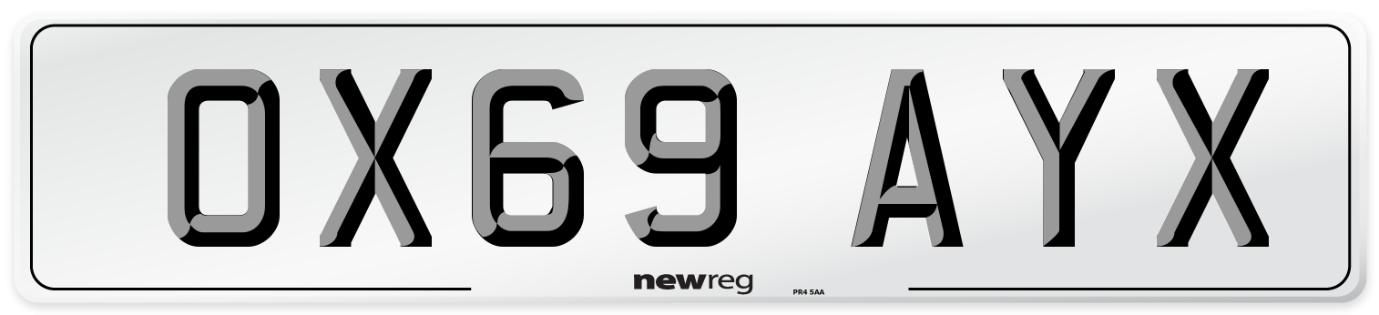 OX69 AYX Number Plate from New Reg